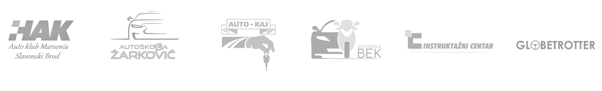 Logotipi autoškola i autoklubova koji koriste sustav Autoškola.hr